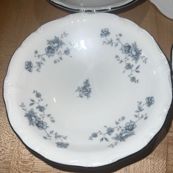 6 Johann Haviland BLUE GARLAND 5" FRUIT Berry SAUCE Dessert BOWLS Bavaria EXC!!! - Picture 4 of 9